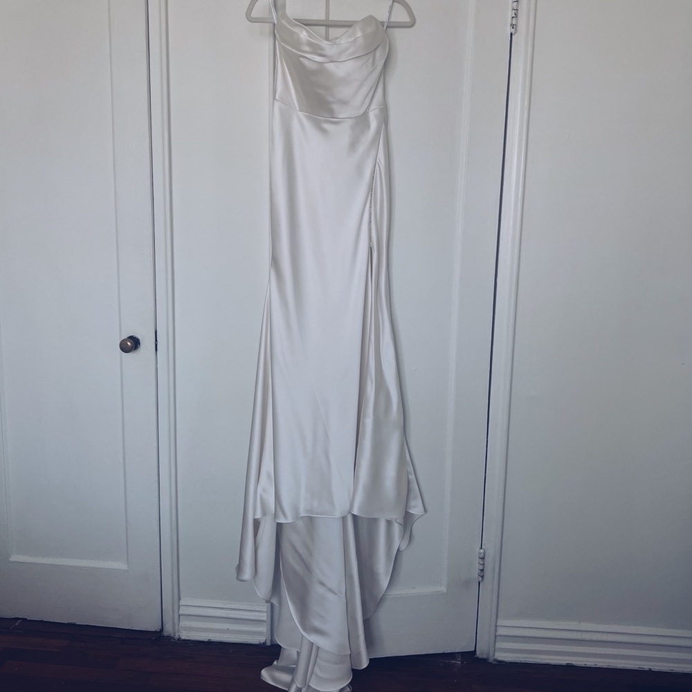 Watters Orlie Strapless Corset Satin Sheath Wedding Gown Anthropologie/BHLDN